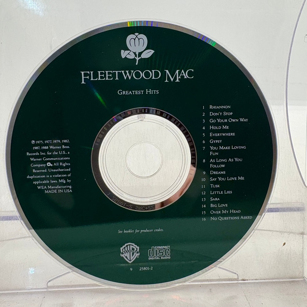 Fleetwood Mac Greatest Hits CD 1988 Warner Bros 25801-2 Rhiannon Dreams Gypsy